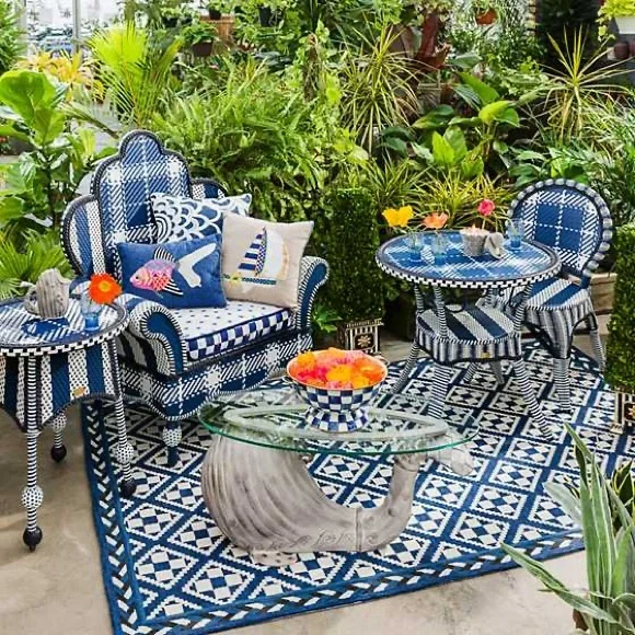 MacKenzie-Childs Fantasia Fish Outdoor Accent Pillow - Picture 3 of 11